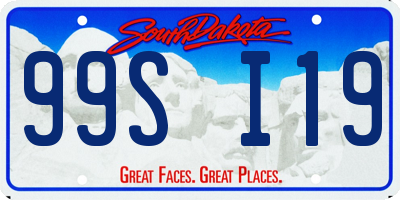SD license plate 99SI19