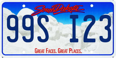 SD license plate 99SI23