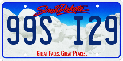 SD license plate 99SI29