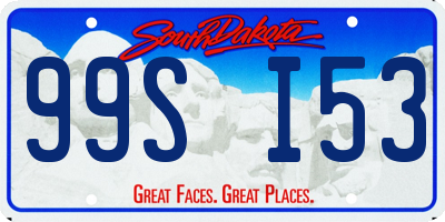 SD license plate 99SI53