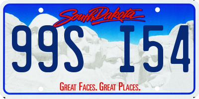 SD license plate 99SI54