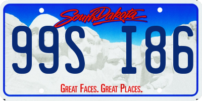 SD license plate 99SI86