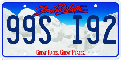 SD license plate 99SI92