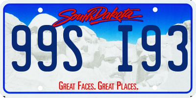 SD license plate 99SI93