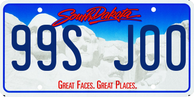 SD license plate 99SJ00