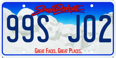 SD license plate 99SJ02