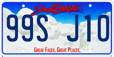 SD license plate 99SJ10