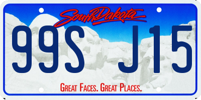 SD license plate 99SJ15