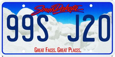 SD license plate 99SJ20