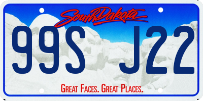 SD license plate 99SJ22