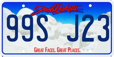 SD license plate 99SJ23