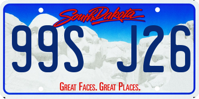 SD license plate 99SJ26