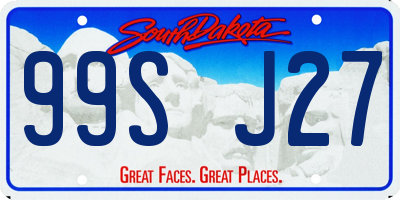 SD license plate 99SJ27