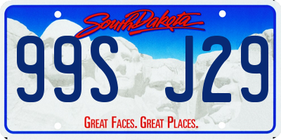 SD license plate 99SJ29