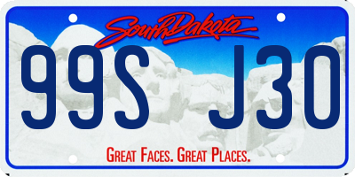 SD license plate 99SJ30