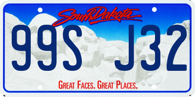 SD license plate 99SJ32