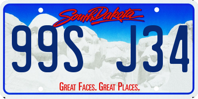 SD license plate 99SJ34