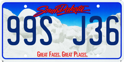 SD license plate 99SJ36