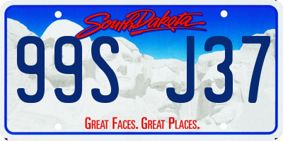 SD license plate 99SJ37