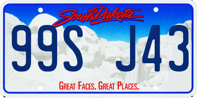 SD license plate 99SJ43