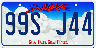 SD license plate 99SJ44