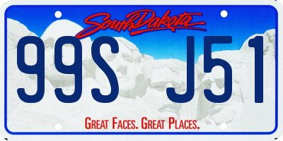 SD license plate 99SJ51