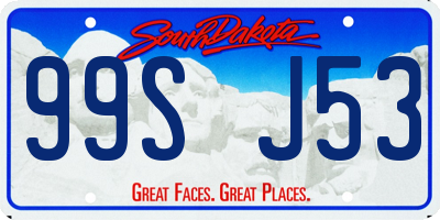 SD license plate 99SJ53