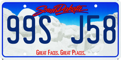 SD license plate 99SJ58