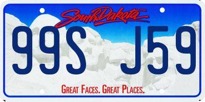 SD license plate 99SJ59