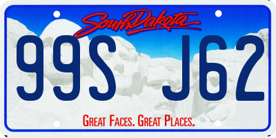 SD license plate 99SJ62