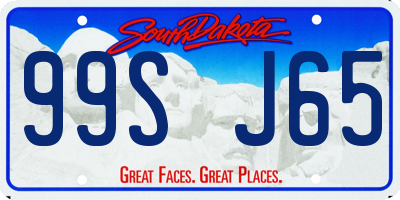 SD license plate 99SJ65