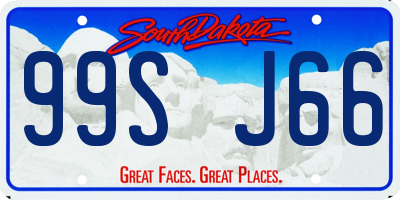 SD license plate 99SJ66