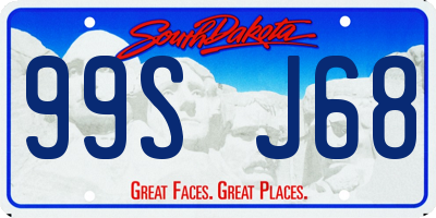 SD license plate 99SJ68