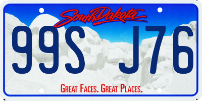 SD license plate 99SJ76