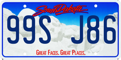 SD license plate 99SJ86