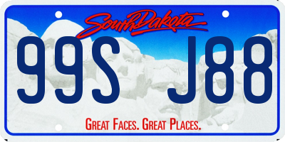 SD license plate 99SJ88