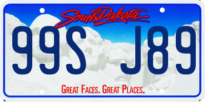 SD license plate 99SJ89