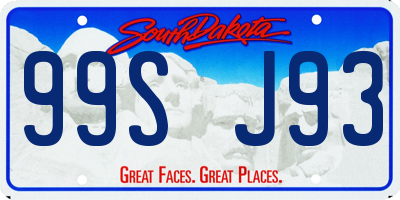 SD license plate 99SJ93