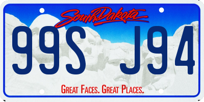 SD license plate 99SJ94