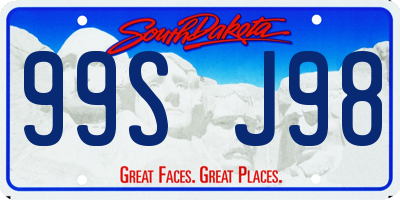 SD license plate 99SJ98