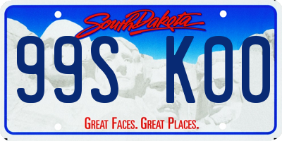 SD license plate 99SK00