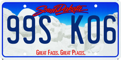 SD license plate 99SK06