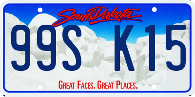 SD license plate 99SK15