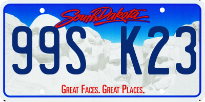 SD license plate 99SK23