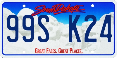 SD license plate 99SK24