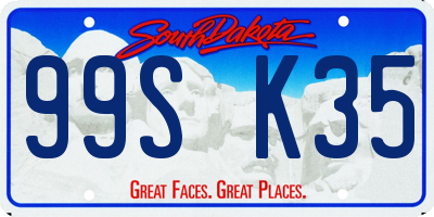 SD license plate 99SK35