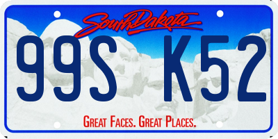 SD license plate 99SK52