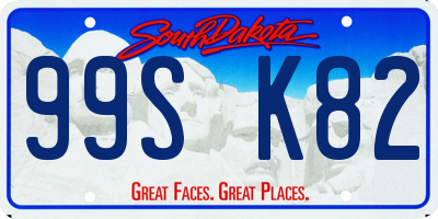 SD license plate 99SK82
