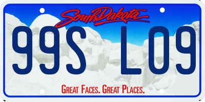 SD license plate 99SL09