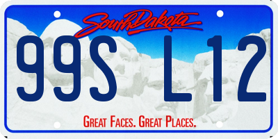SD license plate 99SL12